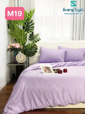 Bộ Chăn Ga Lụa Satin 60S M1M-19