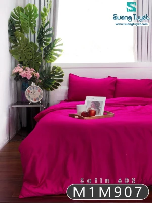 Bộ Chăn Ga Lụa Satin 60S M1M-907