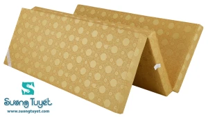 Nệm Bông Ép Kim Cương Titanium Gấp 3 Vải Xốp