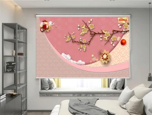 Rèm Cuốn Tranh Hoa 3D RCT24