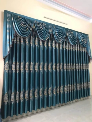 Rèm vải gấm thêu RV34