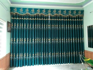 Rèm vải gấm thêu RV35