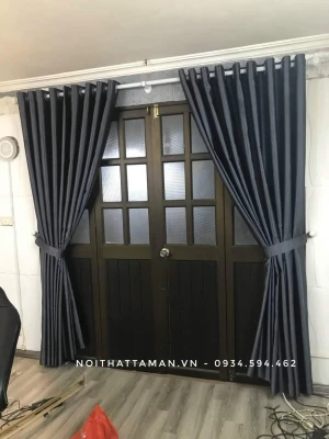 Rèm vải hoa văn chìm RV28