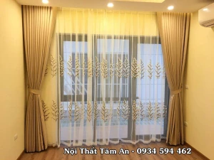 Rèm vải hoa văn chìm RV49