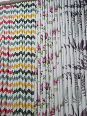 Rèm vải thêu họa tiết đẹp RV70