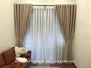 Rèm vải thô một màu RV82