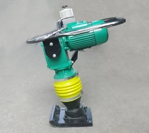 Máy đầm cóc chạy điện chân vuông 1 pha