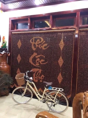 Rèm hạt gỗ cửa ra vào