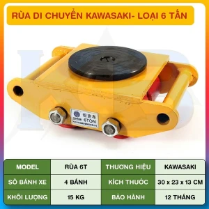 Rùa di chuyển kawasaki 6 tấn bánh Pu