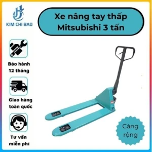 Xe nâng tay thấp mitsubishi 3000kg càng rộng 685