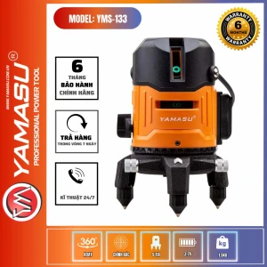 MÁY CÂN BẰNG LASER YAMASU YMS-133 SIÊU SÁNG 5 TIA XANH TẶNG CHÂN LASER 1,2M