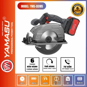 MÁY CẮT GỖ CẦM TAY YAMASU YMS-CG185 ĐỘNG CƠ KHÔNG CHỔI THAN