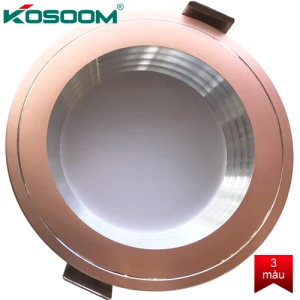 Đèn LED âm trần 3 màu 7W viền vàng DL-KS-DMV-7 Kosoom
