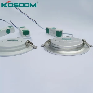 Đèn LED âm trần siêu mỏng 3 màu 12W viền bạc DL-KS-SMB-12-DM Kosoom