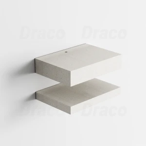 Bàn Đá 2 Tầng Thạch Anh Kiểu Lavabo Nổi Draco T2204A (700x500mm)