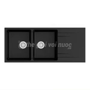 Bồn Rửa Chén Đá Nhập Khẩu Cao Cấp 2 Hộc 1 Cánh Draco S3301DB