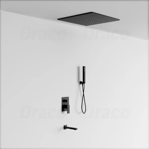 Sen Tắm Âm Trần Nóng Lạnh Cao Cấp Draco F0388IBF (Có Vòi Xả Nước) - Màu Đen