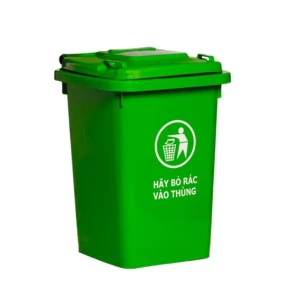 Thùng Rác Nhựa 60 Lít Màu Xanh Lá
