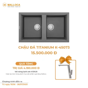 Chậu Rửa Chén Đá MALLOCA TITANIUM K-45073 Màu Xám