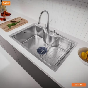 Chậu Rửa Chén GARIS GS15.80 Inox 1 Hộc To