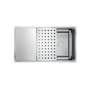 Chậu Rửa Chén KONOX KN8644SU Dekor Chống Xước 860mm Inox 1 Hộc