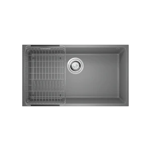 Chậu Rửa Chén KONOX NAROS 760S Grey Đá Granite 1 Hộc 760mm