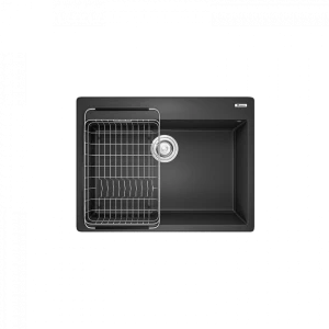 Chậu Rửa Chén KONOX Ruvita 680 Black Đá Granite 1 Hộc 680mm