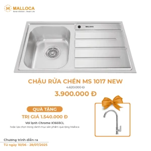Chậu Rửa Chén MALLOCA MS 1017 NEW INOX 304