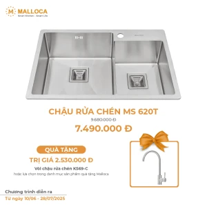 Chậu Rửa Chén MALLOCA MS 620T INOX 304