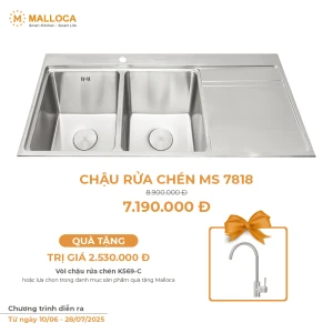 Chậu Rửa Chén MALLOCA MS 7818 INOX 304