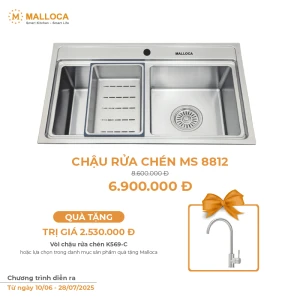 Chậu Rửa Chén MALLOCA MS 8812 INOX 304