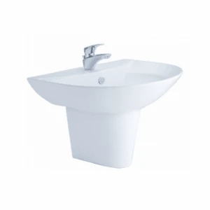 Chậu Rửa Lavabo COTTO C02197 Treo Tường Kèm Chân Ngắn