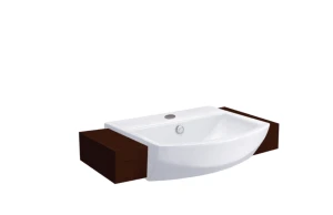Chậu Rửa Lavabo COTTO C02427 Tetragon Bán Âm Bàn Kháng Khuẩn