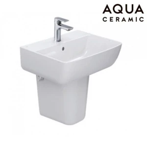Chậu Rửa Lavabo INAX AL-312V/L-298VC Kèm Chân Ngắn Treo Tường Aqua Ceramic