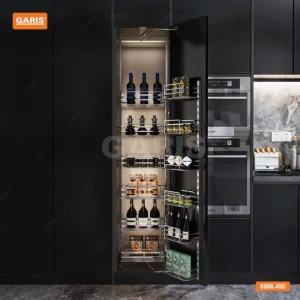 Tủ Đồ Khô GARIS GS06.45C Khay Nan Vuông Inox Mạ Chrome 6 Tầng 45cm