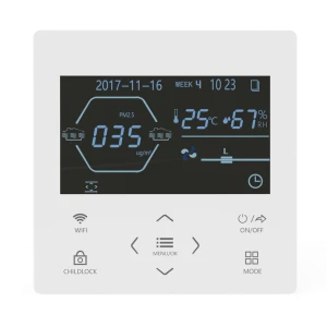 Điều khiển Nút cảm ứng - 3 tốc độ Ngày/tháng Nhiệt độ độ ẩm CO2 PM2.5