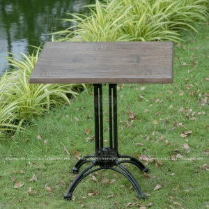 Bàn vuông cà phê mặt nhựa vân gỗ CPSV-VG