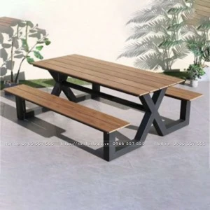 Bộ bàn ghế công viên liền khối composite CPS-LK