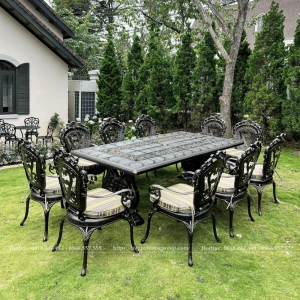 Bộ bàn nhôm đúc cao cấp dành cho biệt thự khu nghĩ dưỡng ngoài trời CC212-TT