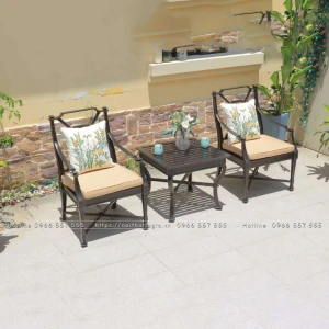 Bộ sofa nhôm đúc ngoài trời cao cấp SFNT-2GD