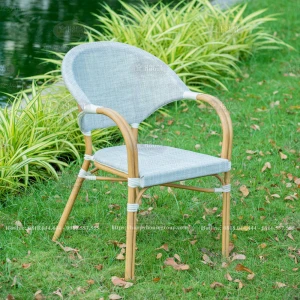 Ghế cà phê nhôm đúc lưới textilene ngoài trời GL01-CT