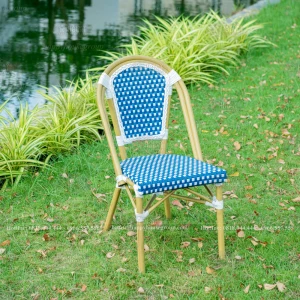 Ghế cafe sân vườn khung nhôm kết hợp sợi nhựa giả mây L16-KT
