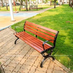 Ghế công viên composite màu đỏ GCV-CPST