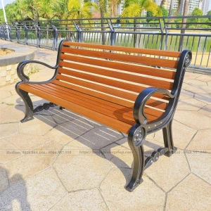 Ghế công viên nan nhôm khung nhựa carbon dành cho sân vườn GCV-CB150