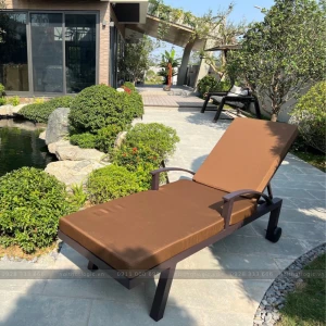 Ghế hồ bơi hợp kim nhôm toàn bộ kèm đệm ghế