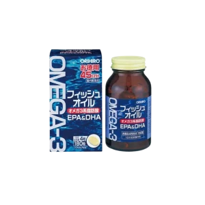 Viên uống dầu cá omega-3 hỗ trợ tim mạch Orihiro 180 viên