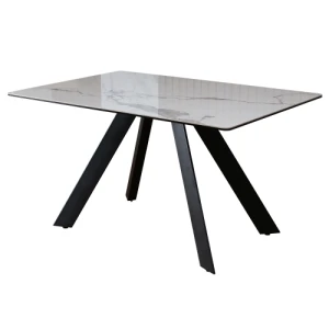 Bàn ăn chữ nhật 1m4 Ceramic Statuario