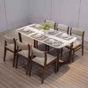 Bộ bàn 6 ghế Santiano mặt đá
