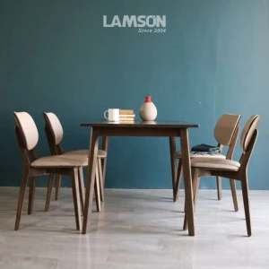 Bộ bàn ăn 4 ghế Hana walnut 120