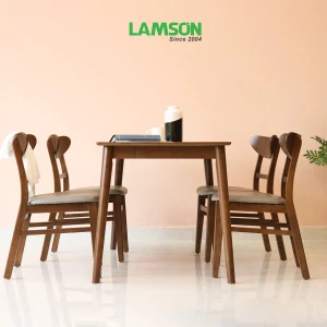 Bộ bàn ăn 4 ghế Mango Nâu 120
